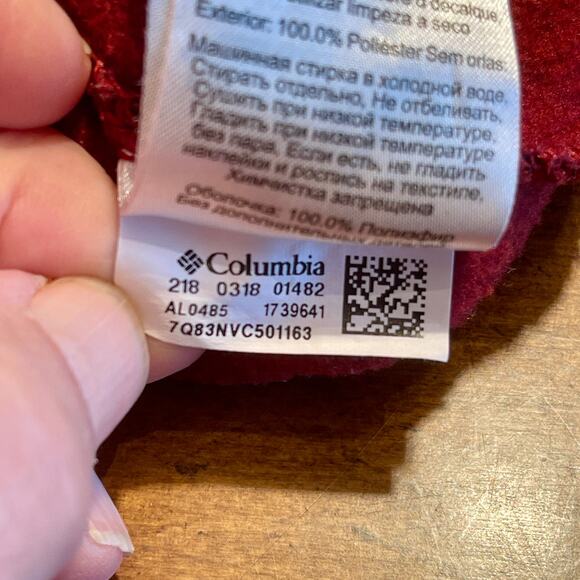 Columbia Pullover Sweater Top Cowl Neck Women's Large Dark Red A-62 - Picture 14 of 15